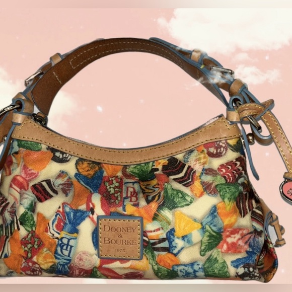 DOONEY & BOURKE Y2K CANDY PRINT TASSEL TOTE BAG EUC - Picture 7 of 16